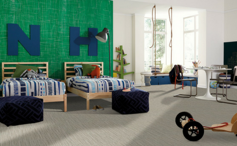 Little Boy's Children's Room with Grey Carpet